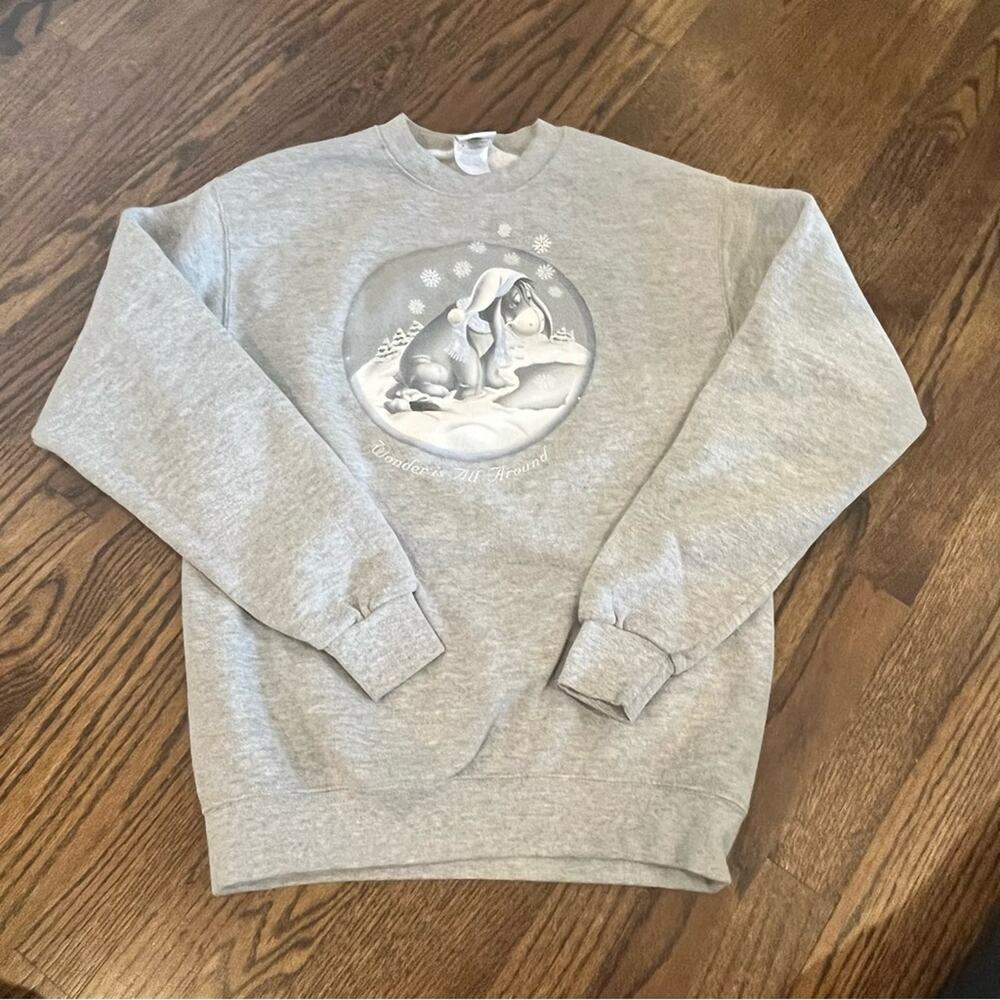 Disney Eeyore Winter Crewneck Cozy Vintage Winnie The Pooh Women's Size Small